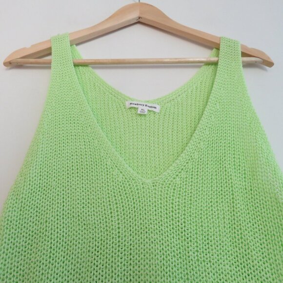 NEWBURY KUSTOM Lime Green Knit Cami Sleeveless Top Festival Summer - Size XL - Picture 7 of 12